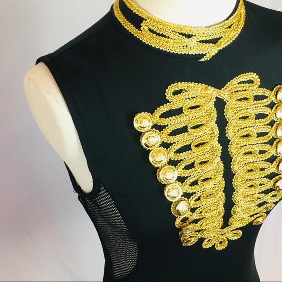 Love J Tops Sexy Black And Gold Military Bodysuit Leotard Poshmark Love J Tops Sexy Black And Gold Military Bodysuit Leotard Poshmark